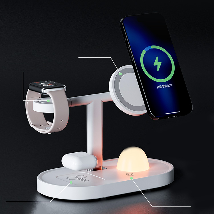 4-in-1 Wireless Charger with Small Night Light
